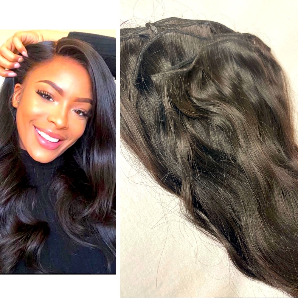 Bundle of Wavy/Straight Human Hair Extensions